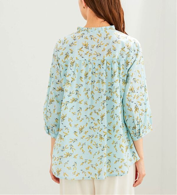 BELLUNA（ベルーナ）の「＜ＩＮＤＩＡ＞胸元シャーリングブラウス（ブラウス）」｜詳細画像