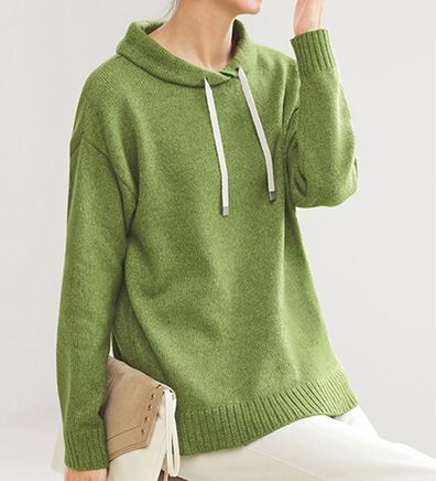 BELLUNA（ベルーナ）の「配色使いほっこりエコニットプルオーバー（ニット・セーター）」