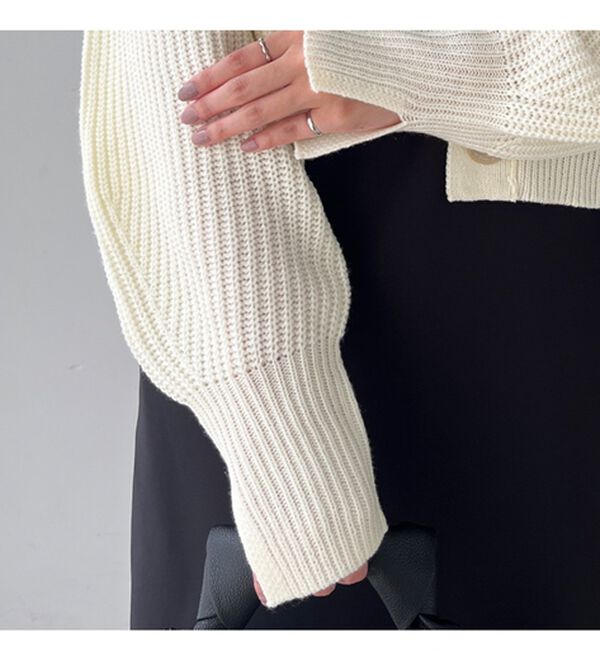 GeeRA（ジーラ）の「ビッグポケットショートニットカーディガン（ニットカーディガン）」｜詳細画像