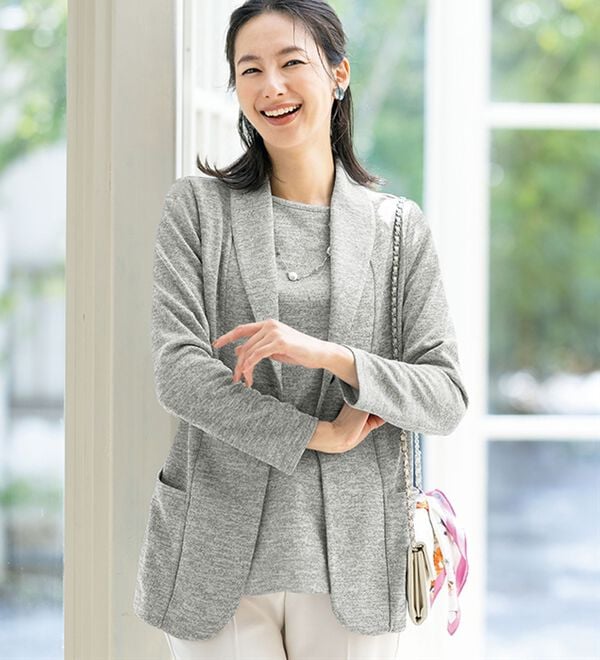 ルフラン（ルフラン）の「軽やかな着心地！メランジ調アンサンブル（アンサンブル）」｜詳細画像