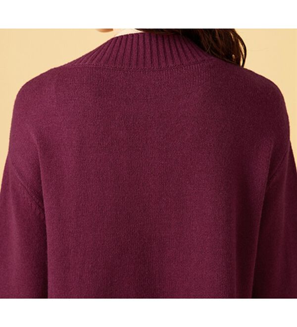 BELLUNA（ベルーナ）の「パッチワーク調ケーブルニットチュニック（チュニック）」｜詳細画像