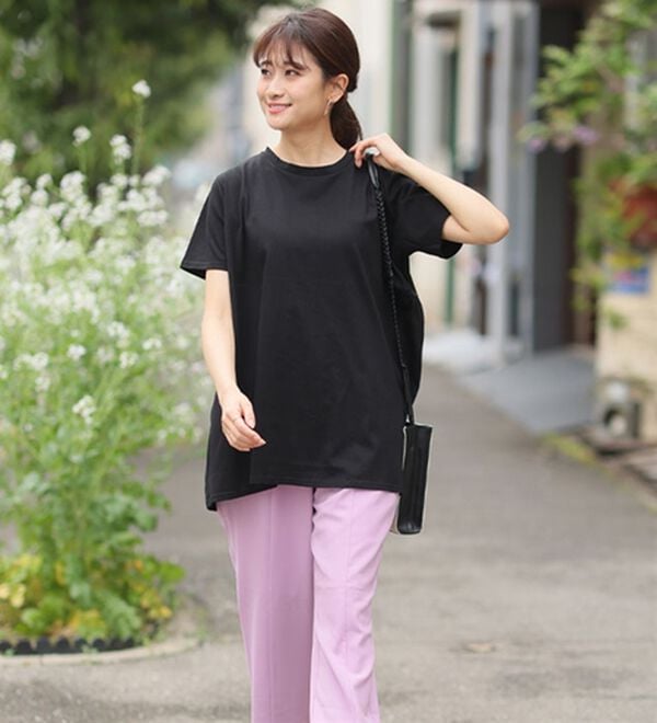 A HAPPY MARILYN（アハッピーマリリン）の「【麗シルエット】綿１００％ 気になるヒップをふわっと隠す バックギャザー チュニック（チュニック）」｜詳細画像