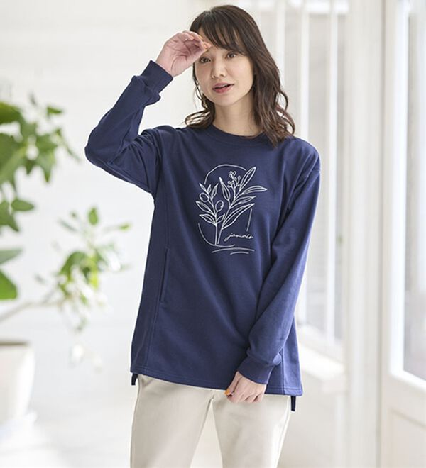 BELLUNA（ベルーナ）の「綿混素材ロゴトレーナー（トレーナー・スウェット）」｜詳細画像