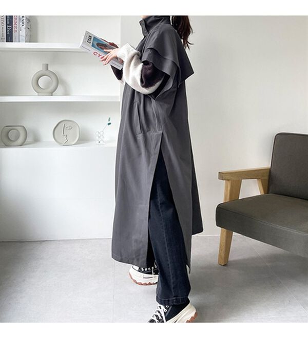 RANAN（ラナン）の「スリーブレスデザインコート（ロングコート）」｜詳細画像