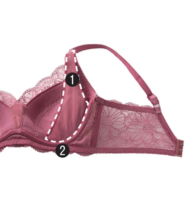 LAVIENNE（ラヴィエンヌ）の「【２色組】下がり胸さんのスッと持ち上げブラ（ブラジャー）」｜詳細画像