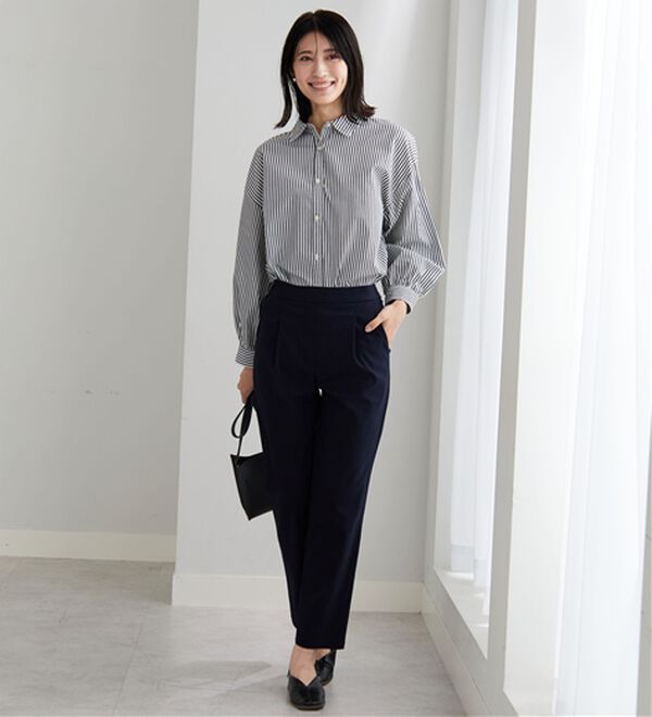 BELLUNA（ベルーナ）の「チノ見えストレッチ素材テーパードパンツ（テーパードパンツ）」｜詳細画像