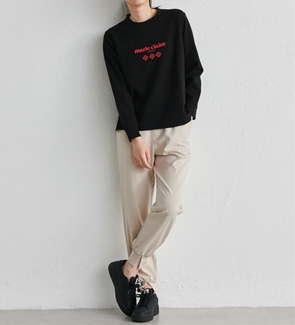 RANAN（ラナン）の「ロゴ入りロングＴシャツ＜ｍａｒｉｅ　Ｃｌａｉｒｅ　ＳＰＯＲＴ＞（カットソー）」｜詳細画像