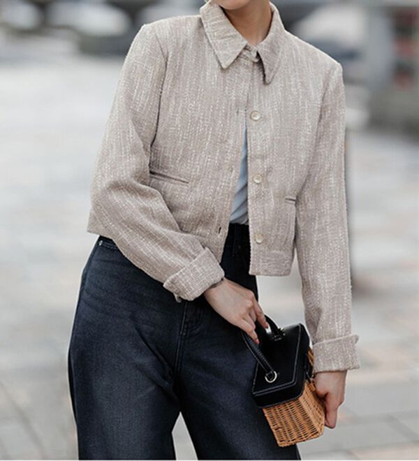 ショート丈ツイード調ジャケット - ベルーナ【公式】