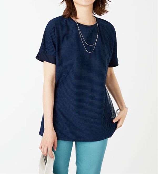 BELLUNA（ベルーナ）の「ボーダーチュール重ねチュニック（チュニック）」｜詳細画像