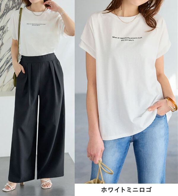 Viola e Viola（ヴィオラ エ ヴィオラ）の「脱普通！すっきり見え大人の上品Ｔシャツ（Tシャツ）」｜詳細画像