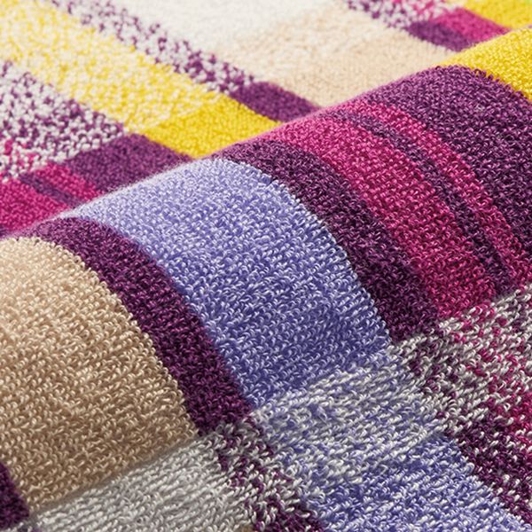 「今治産ワイド＆ロング厚手チェック柄タオルケット（肌掛布団・タオルケット）」｜詳細画像