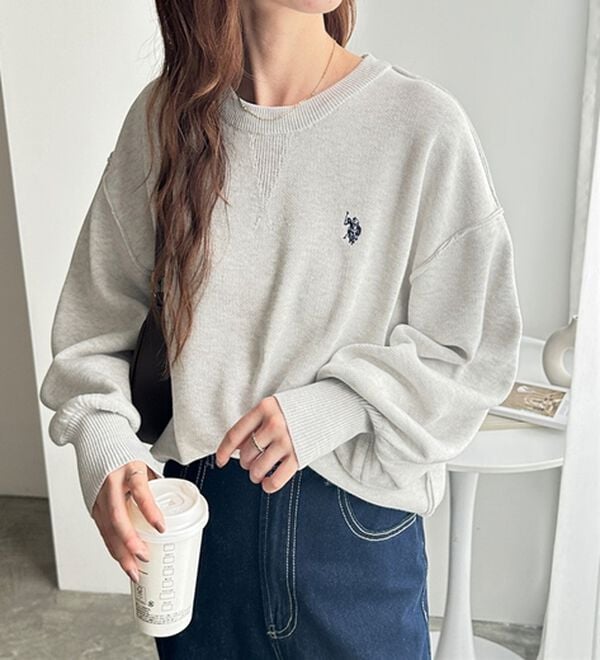 GeeRA（ジーラ）の「【U.S. POLO ASSN.】スウェットライクニット（ニット・セーター）」｜詳細画像