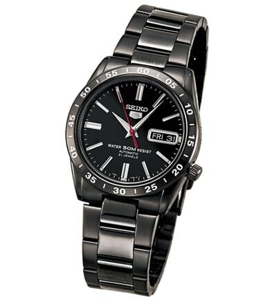 「＜セイコー５＞海外モデルオールブラックメカニカル（メンズ腕時計）」