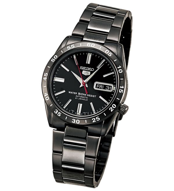 「＜セイコー５＞海外モデルオールブラックメカニカル（メンズ腕時計）」｜1