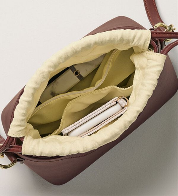 RANAN（ラナン）の「巾着切替デザインショルダーバッグ（ハンドバッグ）」｜詳細画像