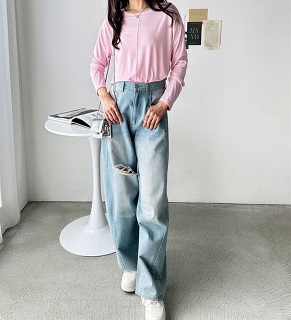 GeeRA（ジーラ）の「着回し自在！スラブシアートップス（カットソー）」｜詳細画像