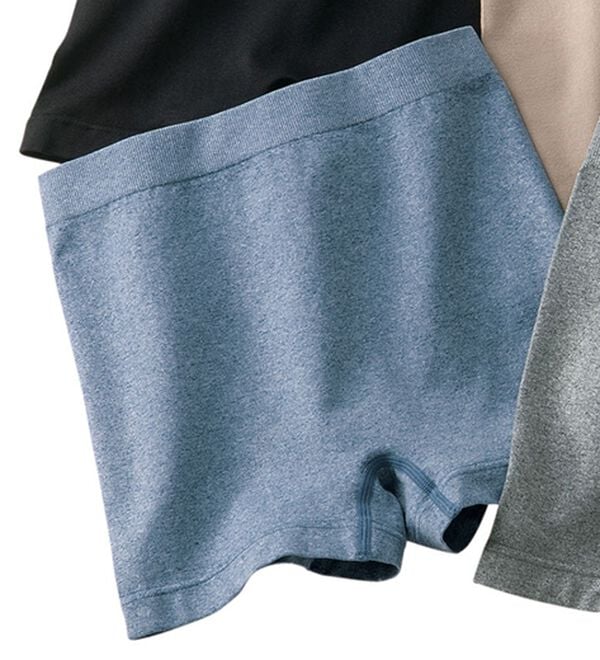 LAVIENNE（ラヴィエンヌ）の「成型１分丈ショーツ（ショーツ）」｜杢ブルー