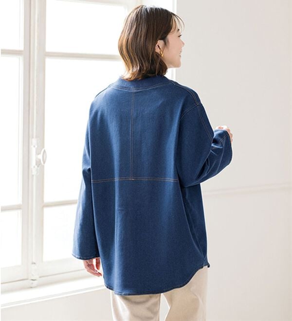 ルフラン（ルフラン）の「のび～るニットデニム楽ちんジャケット（その他ジャケット）」｜詳細画像
