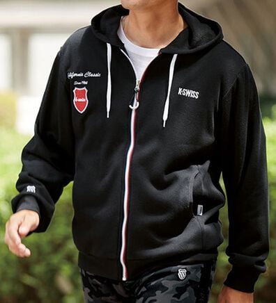 「＜ケー・スイス＞差がつく着こなし！裏起毛リラックスパーカー（メンズパーカー）」