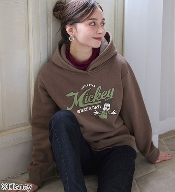 BELLUNA（ベルーナ）の「＜Ｄｉｓｎｅｙ＞【ミッキー】プリント裏起毛パーカー（パーカー）」｜詳細画像