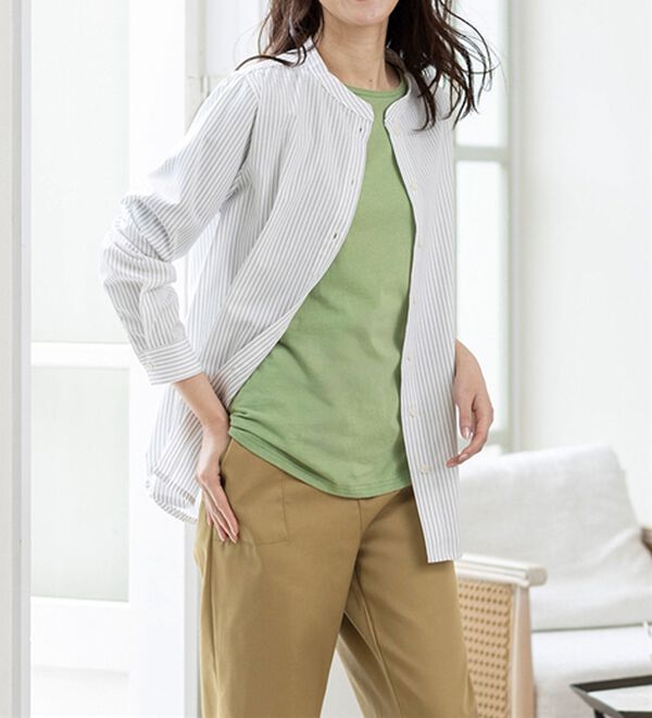 「【４枚組】綿１００％クルーネック５分袖Ｔシャツ（Tシャツ）」｜詳細画像