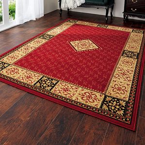 「エジプト製お買得ウィルトン織カーペット（カーペット）」｜ダイヤレッド