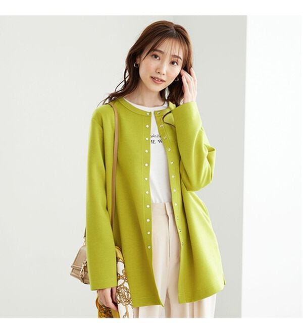 BELLUNA（ベルーナ）の「時短コーデ！ダンボール素材ロングカーデアンサンブル（アンサンブル）」｜詳細画像