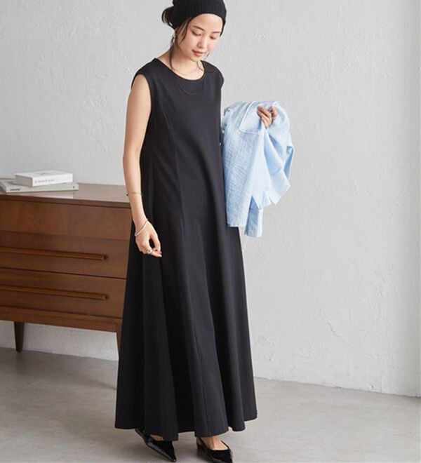 RANAN（ラナン）の「綿１００％フレアーロングワンピース（ロングワンピース）」｜詳細画像