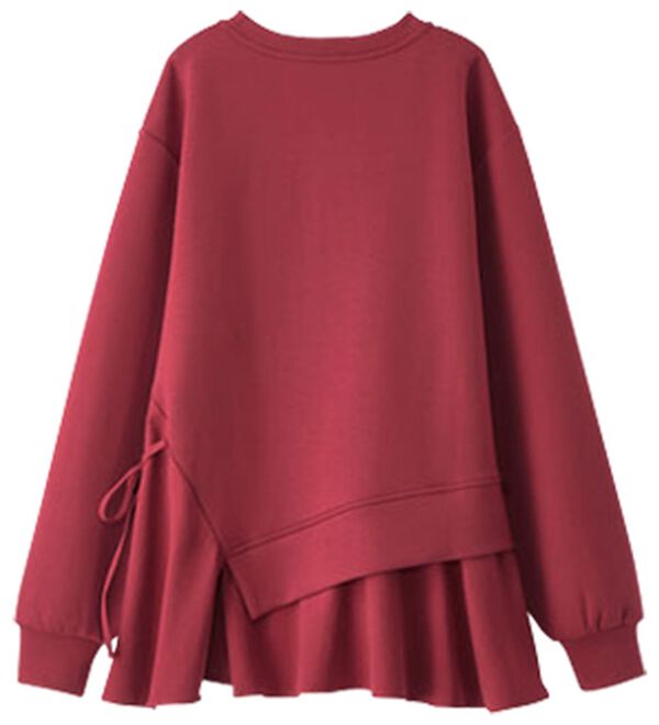 BELLUNA（ベルーナ）の「サイドリボン使い異素材切替プルオーバー（カットソー）」｜詳細画像