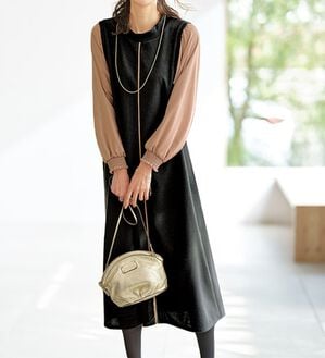 BELLUNA（ベルーナ）の「袖切替デザインハイネックワンピース（その他ワンピース）」｜詳細画像