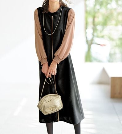 BELLUNA（ベルーナ）の「袖切替デザインハイネックワンピース（その他ワンピース）」