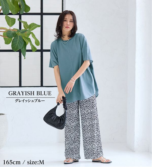 BELLUNA（ベルーナ）の「Ｔシャツ感覚なのにきちんとブラウス見え！カットジョーゼット半袖プルオーバー（カットソー）」｜詳細画像