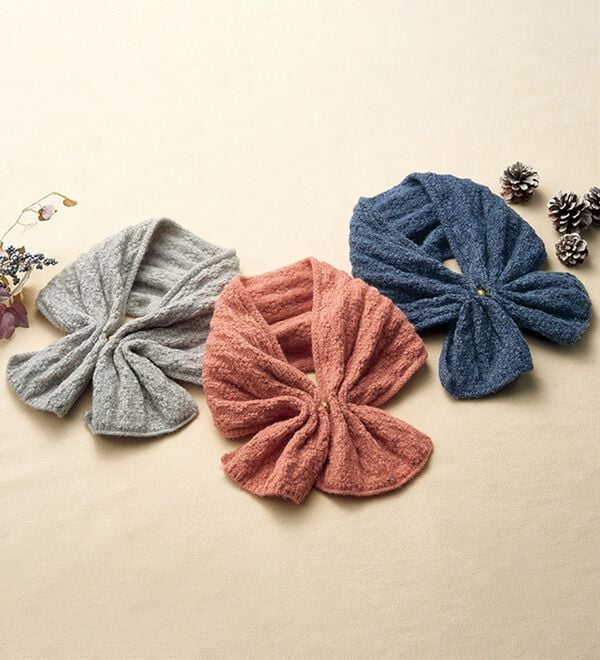 ルフラン（ルフラン）の「【３色組】ワンタッチあったかニット（ストール・スカーフ・マフラー）」｜詳細画像