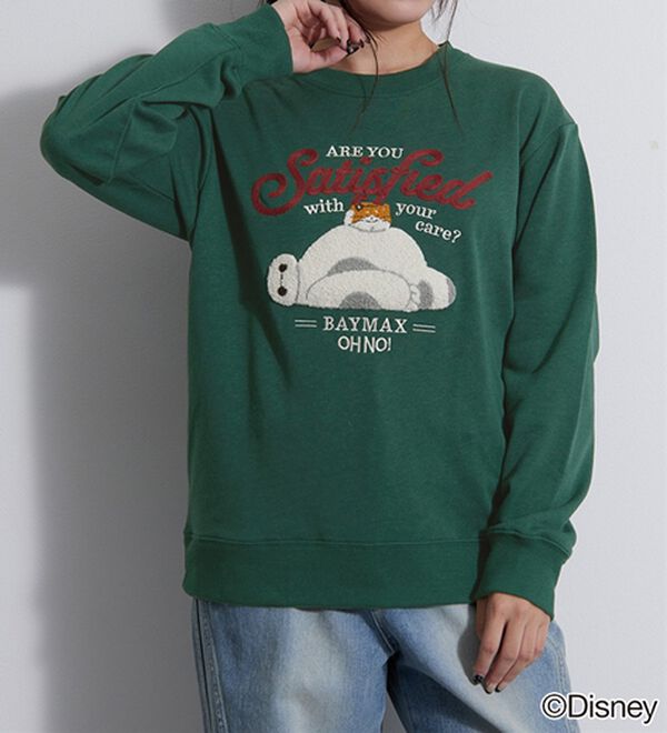 Disney＞【ベイマックス】さがら刺しゅう裏毛トレーナー