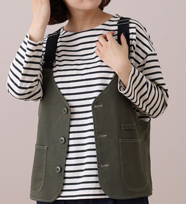 BELLUNA（ベルーナ）の「＜ｓｏｒａｆｕｋｕ＞多ポケットベスト（ベスト）」｜カーキ