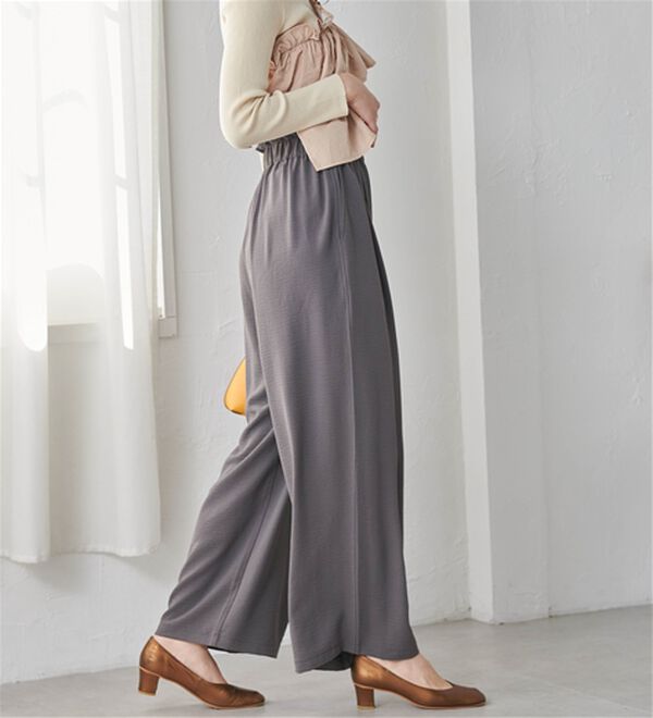 RANAN（ラナン）の「ひんやり！リラックスタックワイドパンツ（ワイドパンツ・ガウチョ）」｜詳細画像