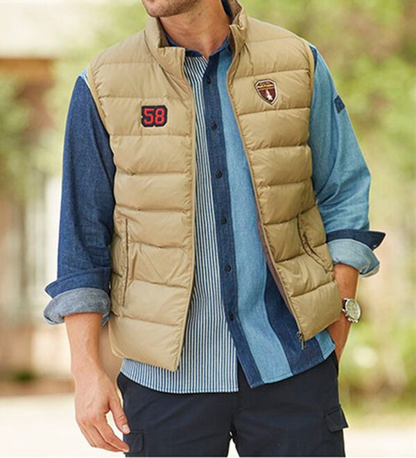 「＜ハッシュパピー＞切替えお洒落なデニムシャツ（メンズシャツ）」｜詳細画像