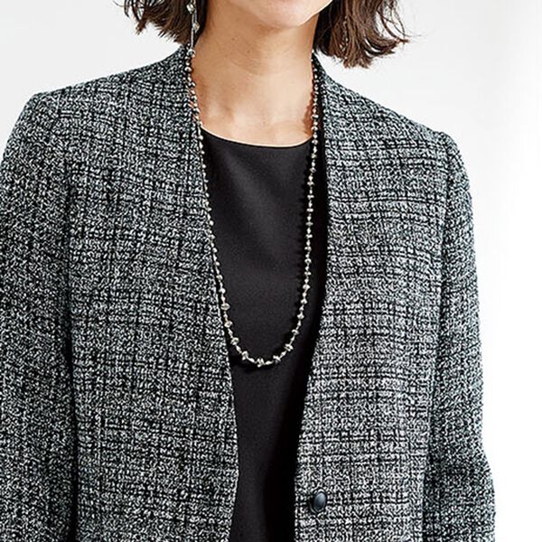 BELLUNA（ベルーナ）の「【３点セット】ツイード素材ロングジャケットパンツ３点セットスーツ（その他スーツ）」｜詳細画像