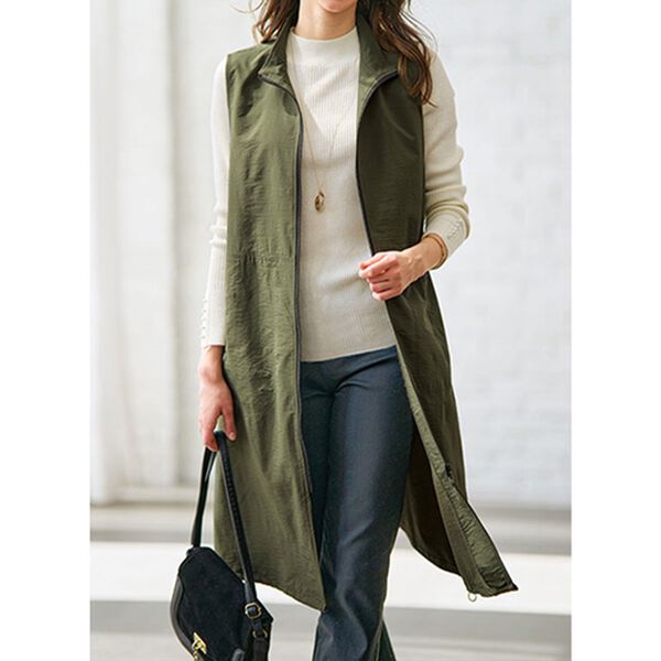 BELLUNA（ベルーナ）の「ビンテージ調素材ベスト付３ｗａｙ着回しライトコート（ロングコート）」｜詳細画像