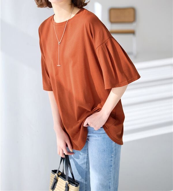 Viola e Viola（ヴィオラ エ ヴィオラ）の「袖タックチュニックTシャツ（チュニック）」｜詳細画像