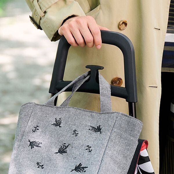 「たっぷり入るショッピングカート　フラワー（その他日用品・趣味雑貨）」｜詳細画像