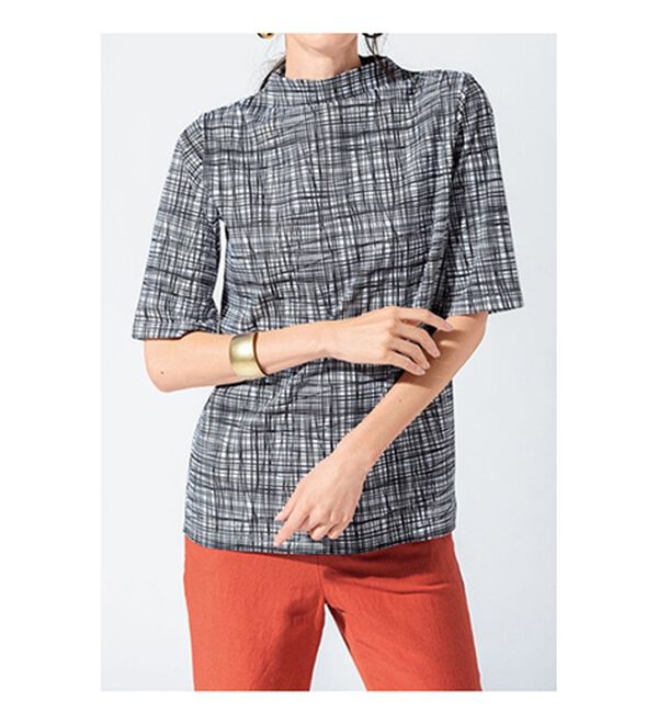 VINNO（ヴィノ）の「贅沢なめらかコットン１００％プリントプルオーバー（カットソー）」｜詳細画像