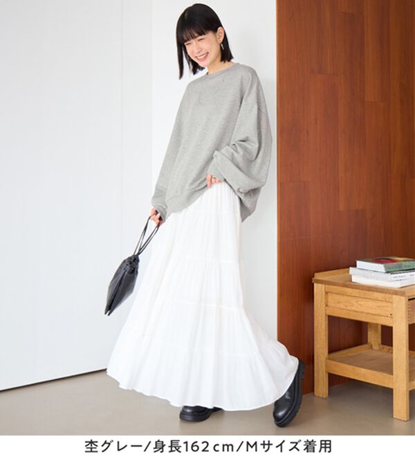 Viola e Viola（ヴィオラ エ ヴィオラ）の「袖ボリューム裏毛スウェットトップス（カットソー）」｜詳細画像