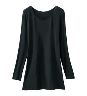 「チクチクしにくいウール入りインナー（肌着・インナーウェア）」｜黒