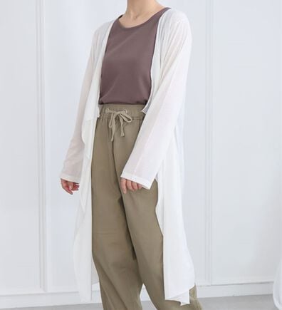 A HAPPY MARILYN（アハッピーマリリン）の「【大きいサイズ】【Ｍ～８Ｌ】【ＵＶカット】長袖トッパーカーディガン（ニットカーディガン）」