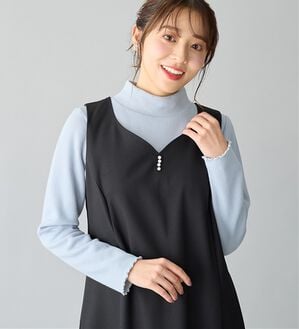 alotta（アロッタ）の「ぬくぬくあったかテレコ裏ファープルオーバー（カットソー）」｜ライトブルー