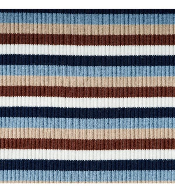 GeeRA（ジーラ）の「マルチボーダー５分袖リブカットソー（カットソー）」｜詳細画像