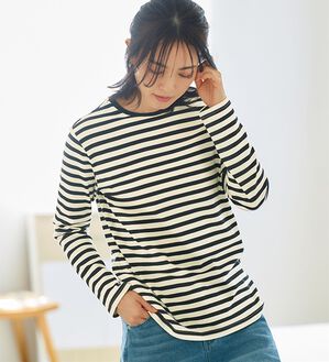 BELLUNA（ベルーナ）の「《ＨｕｇＲｅａｍコットン》オーガニックコットン１００％プルオーバー（Tシャツ）」｜詳細画像