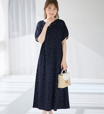 alotta（アロッタ）の「袖タックゆるワンピース（カットソーワンピース）」