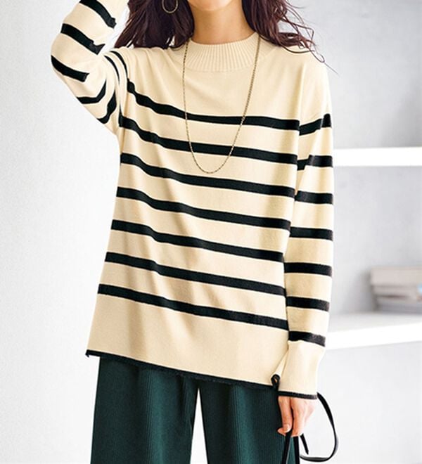 BELLUNA（ベルーナ）の「もちもち素材ハイネックニットプルオーバー（ニット・セーター）」｜詳細画像